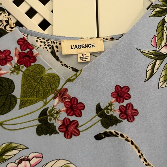 L'AGENCE
Light blue leopard Gabriella Floral Tank camisole size S - Picture 4 of 5